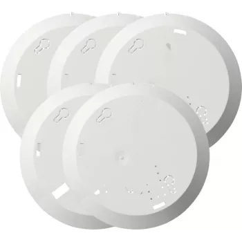 Gira 845000 Set de placas de montaje para detector de humo Q-Label, 5 uds., blanco