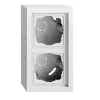 Gira F200 carcasa de superficie 2 elementos blanco puro 106270