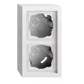 Gira F200 carcasa de superficie 2 elementos blanco puro 106270