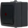 HEINRICH KOPP Nautic antracita interruptor de tecla de superficie 1 polo IP44 566615003