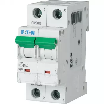Eaton PXL-C6/2 interruptor automático (MCB), 2 polos, 6 A, curva C, 6 kA, 230/400 V AC 236278