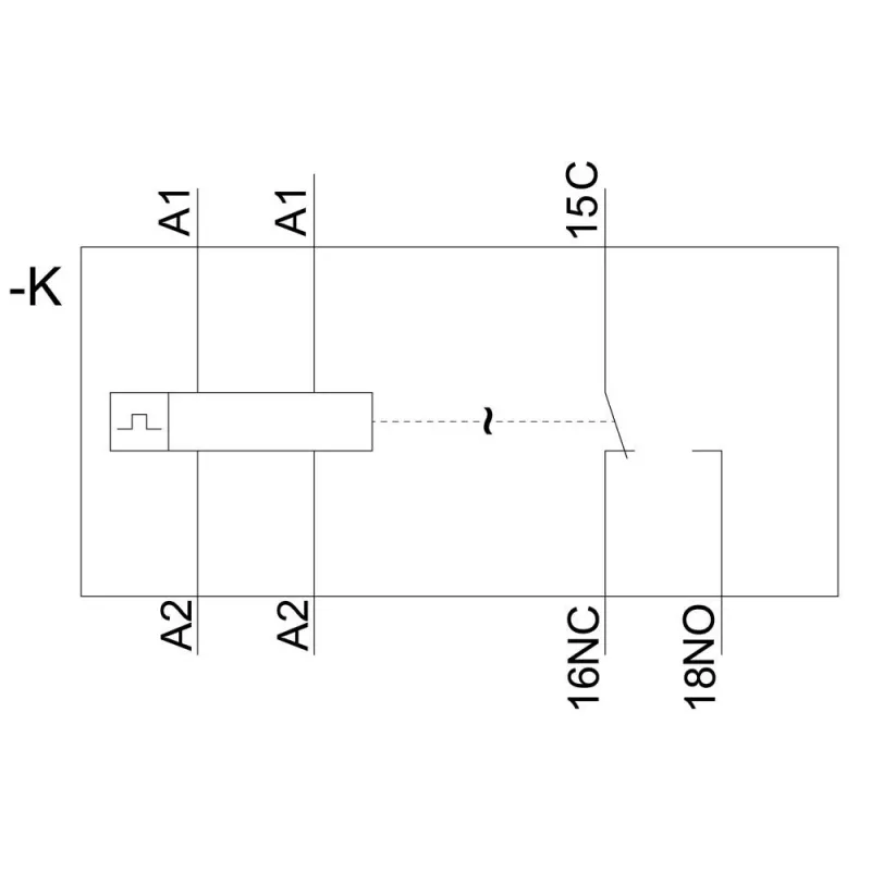 Siemens 3RP25551AW30 relé de parpadeo asimétrico, 24-240 V AC/DC, 2 CO, 0,05 s - 100 h, carril DIN