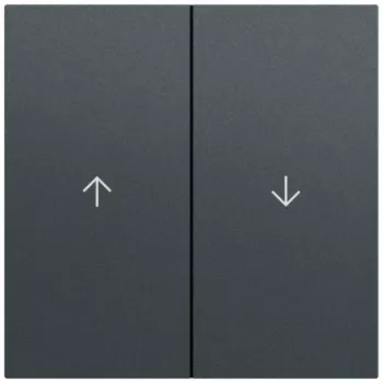 Gira System 70 cubierta de interruptor de tecla 2 elementos con símbolos de flecha, antracita lacado 329473