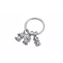 Troika KR17-18/MA llavero de aluminio fundido con figura, plateado