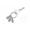Troika KR17-18/MA llavero de aluminio fundido con figura, plateado