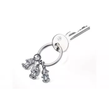 Troika KR17-18/MA llavero de aluminio fundido con figura, plateado
