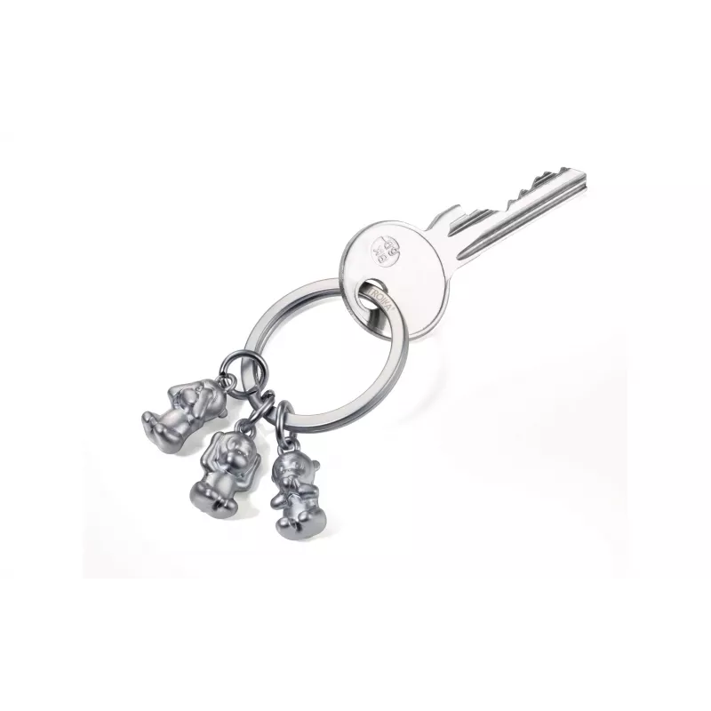 Troika KR17-18/MA llavero de aluminio fundido con figura, plateado