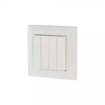 Eaton xComfort RF interruptor de pared por radio con 4 teclas, a pilas, blanco puro (173413)