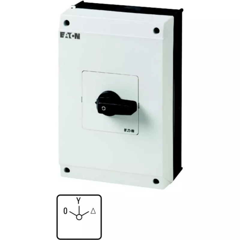 Eaton 207234 T5B-4-8410/I4 conmutador estrella-triángulo en carcasa, 63 A, 0-Y-Δ, IP65