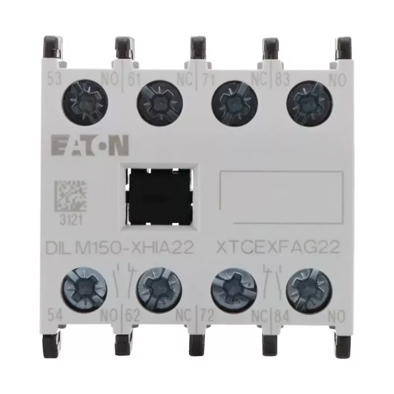 Eaton DILM150-XHIA22 bloque de contactos auxiliares, 2NO+2NC, montaje frontal, bornes de tornillo 283464