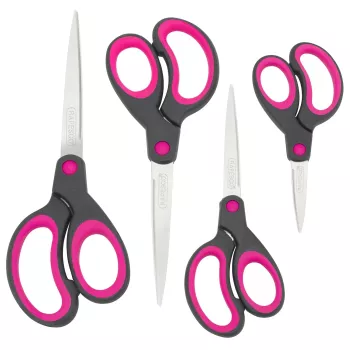 Rapesco Set de tijeras Soft Grip, 4 piezas (1575)
