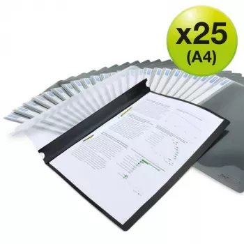 Rapesco ECO A4 carpeta de anillas negra (pack de 25) - 1815