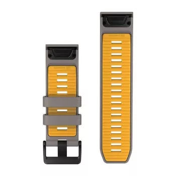Garmin correa de silicona QuickFit 26 mm para reloj gris pizarra/amarillo 010-14508-02