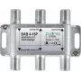 AXING BAB 4-16P - derivador de satélite de 4 vías, atenuación de derivación 16 dB, 5-2400 MHz, conectores F