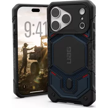 UAG Urban Armor Gear Monarch Pro MagSafe funda para Apple iPhone 18 Pro/17 Pro – Kevlar Mallard Blue 114569113955