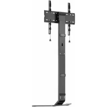 MANHATTAN soporte de pie ultra slim para TV de 32 pulgadas-70 pulgadas hasta 40 kg, inclinación -10° a 3°, altura ajustable, se adapta detrás de muebles de TV, negro/blanco (462044)