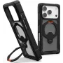 UAG Urban Armor Gear Plasma XTE 360 MagSafe funda con soporte para Apple iPhone 18 Pro/17 Pro - gris transparente con acentos negros y naranjas 114573114097