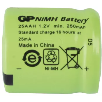 GP Batteries NH GP 25AAH batería NiMH 1/3AA 250 mAh pack de 1 (30125AAH-C1)