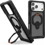 UAG Urban Armor Gear Plasma XTE 360 MagSafe funda con soporte para Apple iPhone 18 Pro Max/17 Pro Max – negro/naranja/gris transparente 114572114097