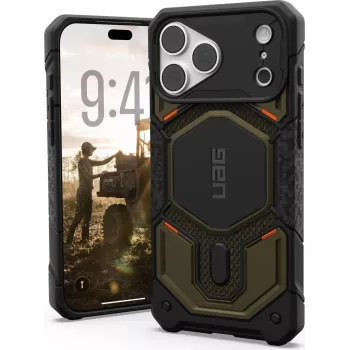 UAG Monarch Pro MagSafe Funda para Apple iPhone 18 Pro Max / 17 Pro Max, Kevlar Element Green 11456811397B