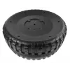 LEAN CARS Rueda de repuesto para Jeep Wrangler JWR-555 vehículo eléctrico infantil, 290 mm, negro