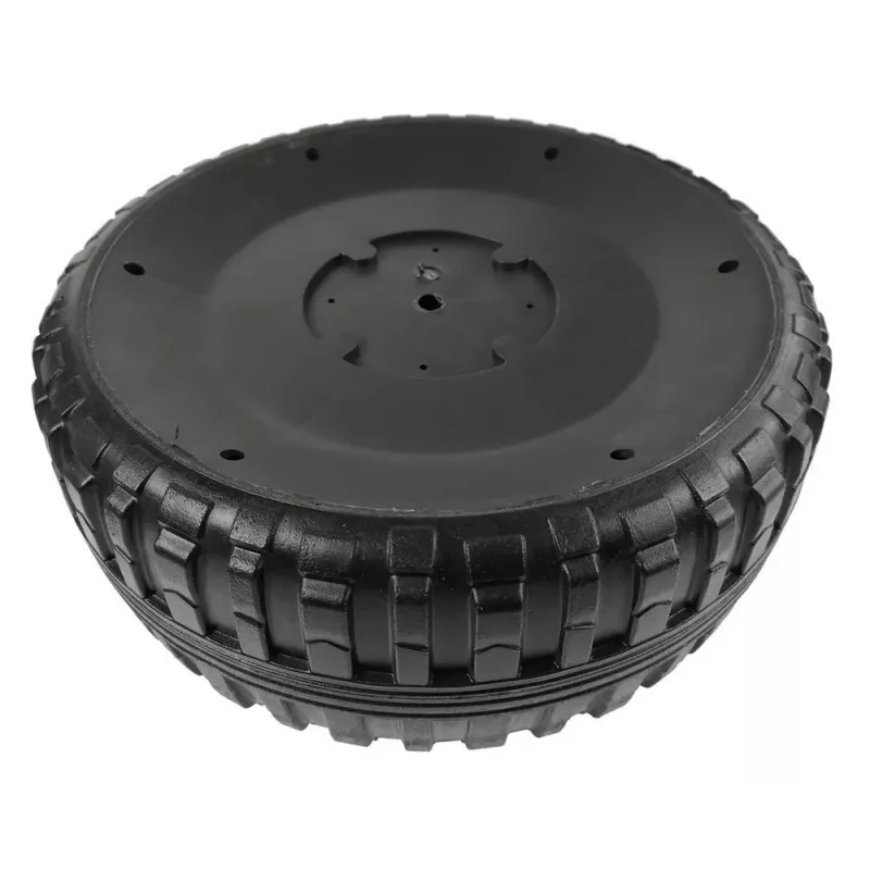 LEAN CARS Rueda de repuesto para Jeep Wrangler JWR-555 vehículo eléctrico infantil, 290 mm, negro