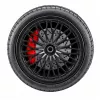LEAN CARS Rueda de repuesto para Lamborghini A8803 XXL coche montable a batería - neumáticos de goma con aire, negro
