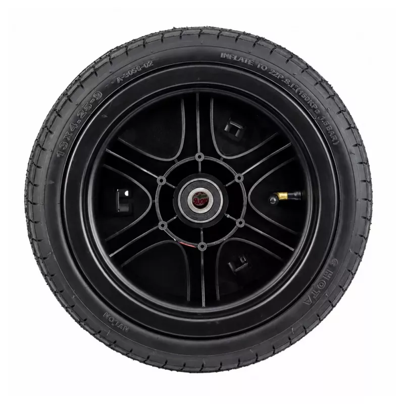 LEAN CARS Rueda de repuesto para Lamborghini A8803 XXL coche montable a batería - neumáticos de goma con aire, negro