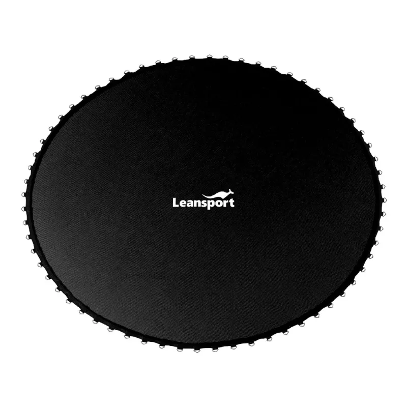 Lona de trampolín LEAN SPORT PRO 14ft - 96 anillas en V, tejido PP resistente a los rayos UV, negro