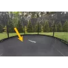 Lona de trampolín LEAN SPORT PRO 14ft - 96 anillas en V, tejido PP resistente a los rayos UV, negro