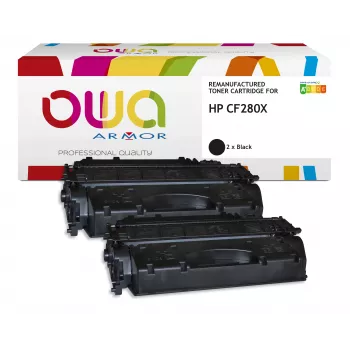 Cartucho de tóner compatible Armor OWA pack de 2 negro sustitución para HP CF280X/CF280XD