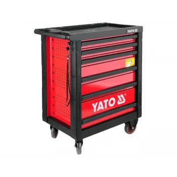 Yato YT-5530 carro de taller con 7 cajones acero negro/rojo