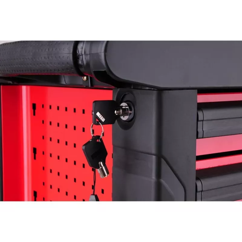 Yato YT-5530 carro de taller con 7 cajones acero negro/rojo