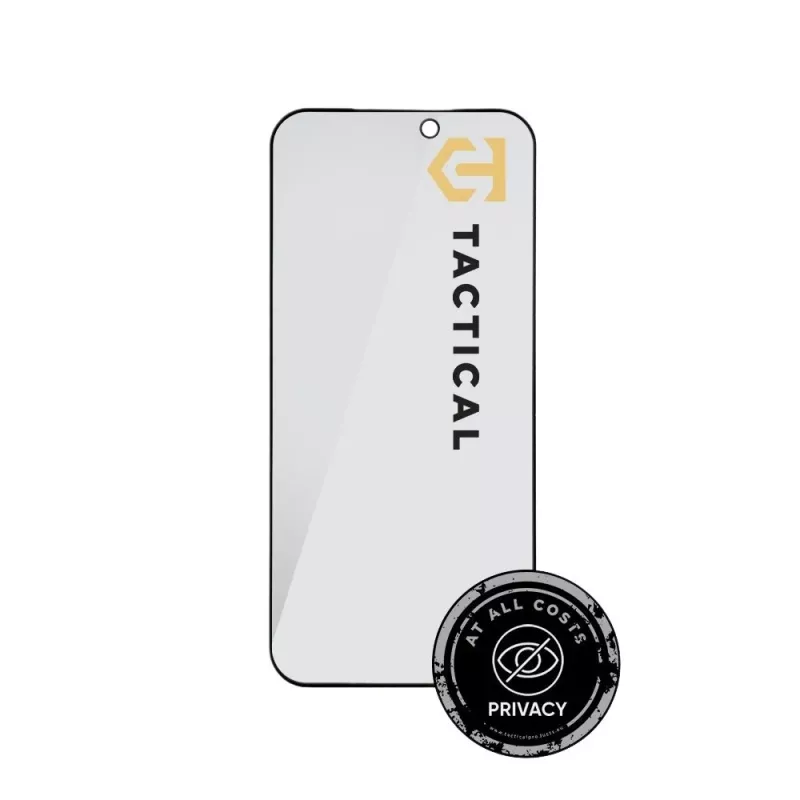 Tactical Glass Shield Privacy Stealth 5D Protector de pantalla para iPhone 18 Pro Max Negro