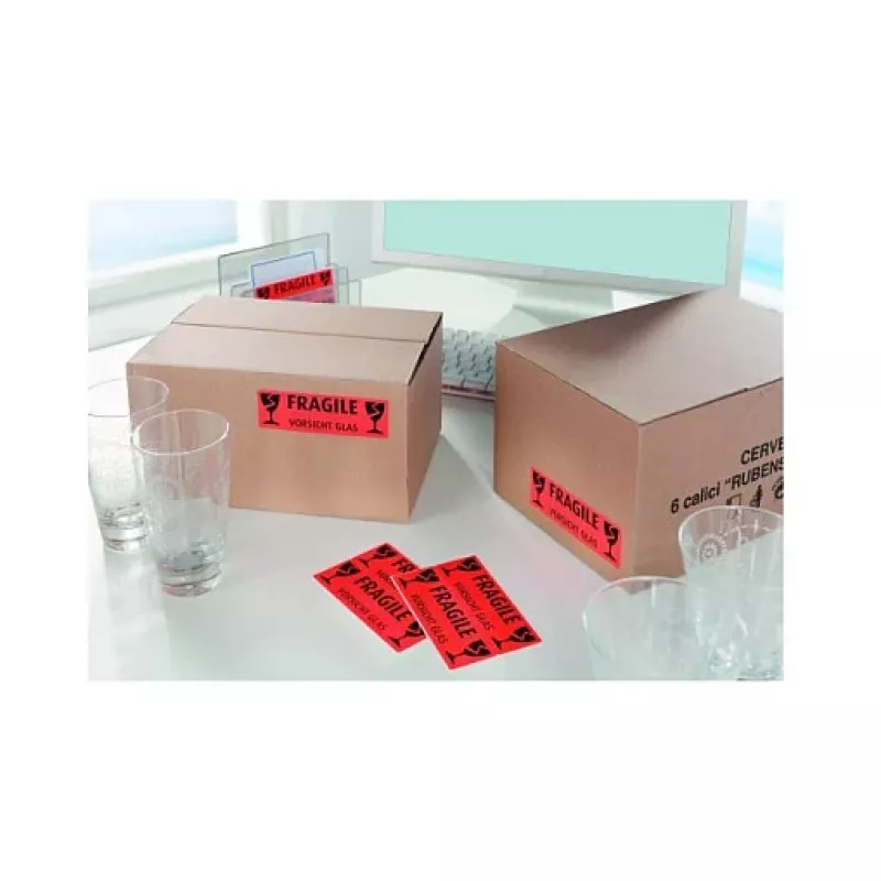 AVERY Zweckform etiquetas de advertencia 119 x 38 mm, rojo/blanco, 100 etiquetas