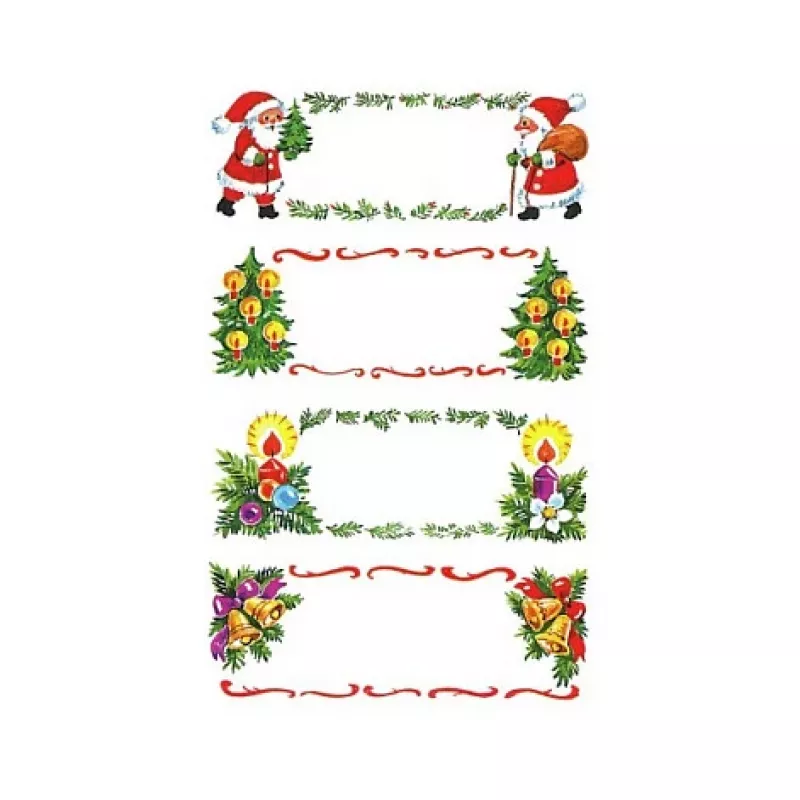 AVERY Zweckform Pegatinas navideñas, dedicatoria, multicolor, papel (52362)
