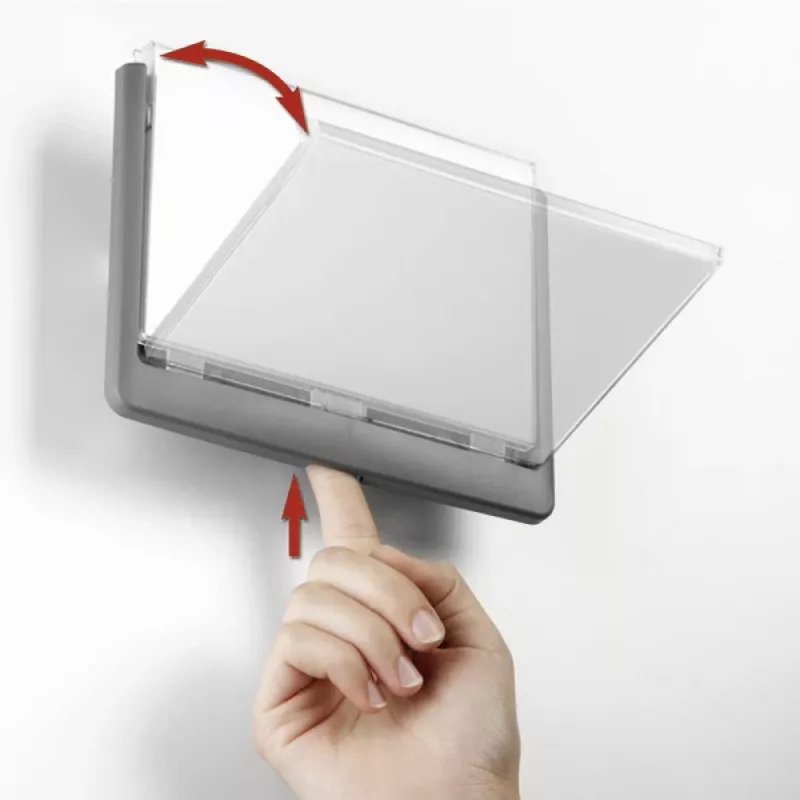 DURABLE Click Sign placa de puerta 149x105,5 mm montaje adhesivo/atornillado grafito