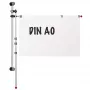 MAUL carril portapliegos 132 cm montaje en pared plata