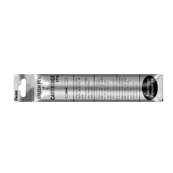 Pentel FP10-AO cartuchos de tinta para rotuladores pincel, negro, pack de 4