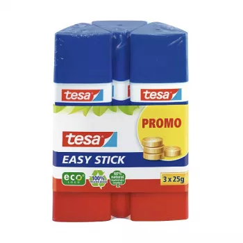 tesa EASY STICK ecoLOGO — 3 × 25 g — barras de pegamento