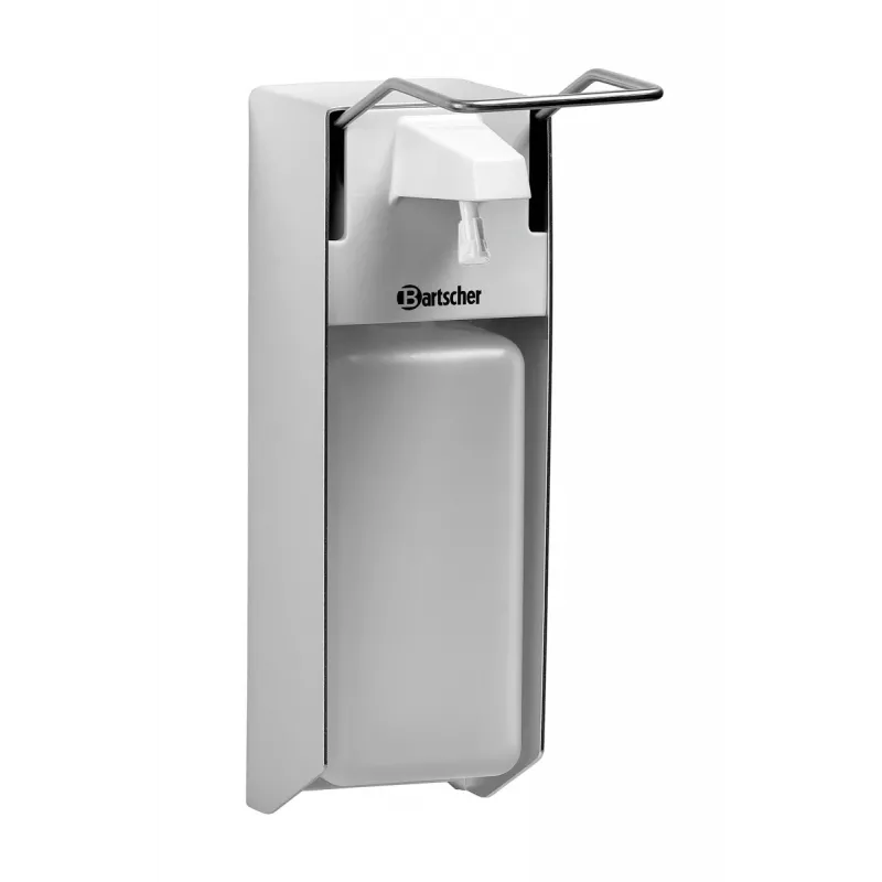 Dispensador de desinfectante Bartscher PS 0,9L-W 850019 plata/blanco plástico 0,9 L montaje en pared manual