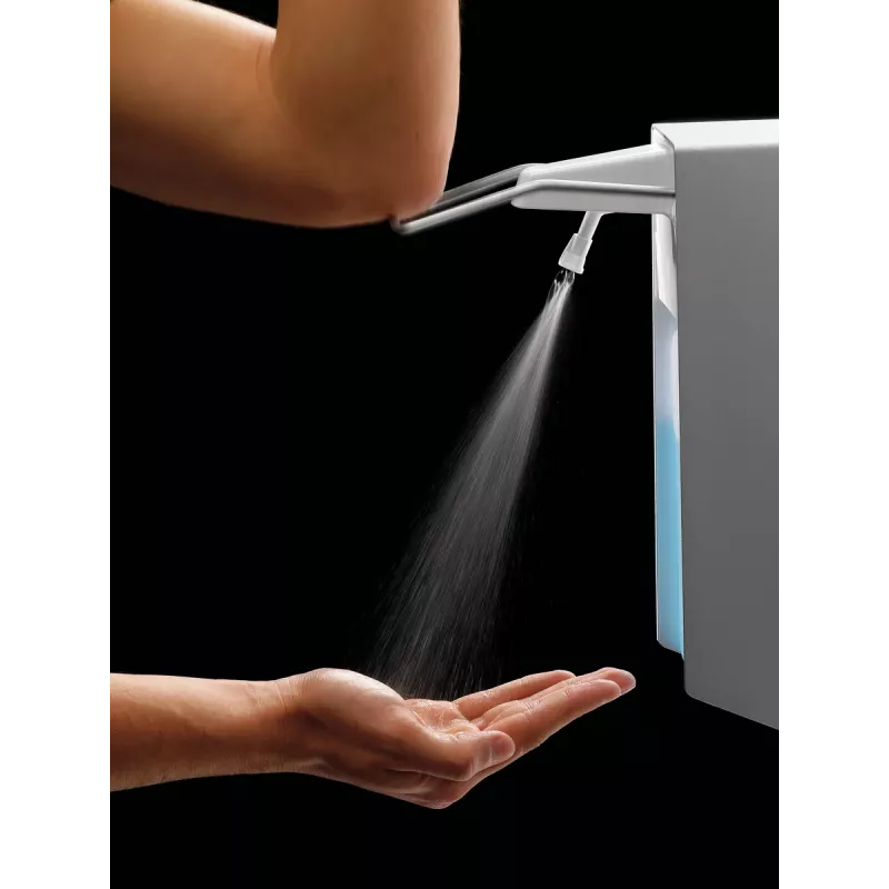 Dispensador de desinfectante Bartscher PS 0,9L-W 850019 plata/blanco plástico 0,9 L montaje en pared manual