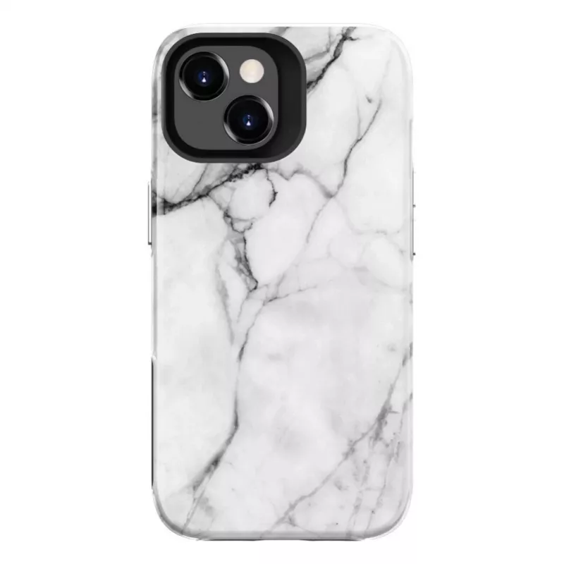 Funda Evelatus Armor para Apple iPhone 15 Plus TPU+PC mármol blanco