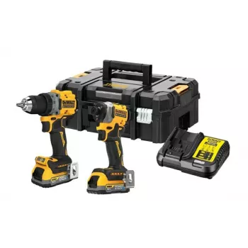 DEWALT 18V XR DCD800 DCF850 Set doble con 2 baterías Powerstack de 1,7Ah