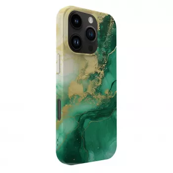 Evelatus Funda slim para Apple iPhone 16 Pro con MagSafe diseño Custom Print verde