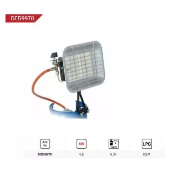 DEDRA Calentador de gas radiante para bombona 4,6kW