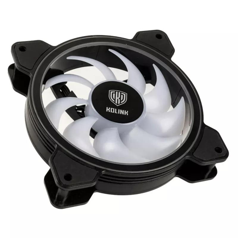 Ventilador Kolink Umbra HDB ARGB LED PWM 120mm - Negro/Blanco