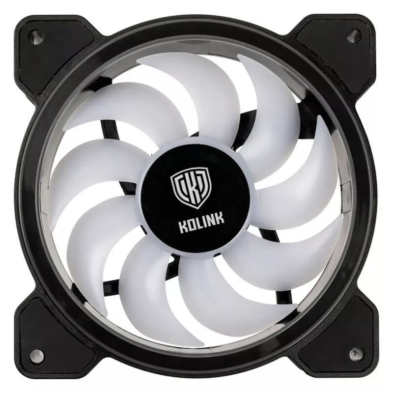 Ventilador Kolink Umbra HDB ARGB LED PWM 120mm - Negro/Blanco