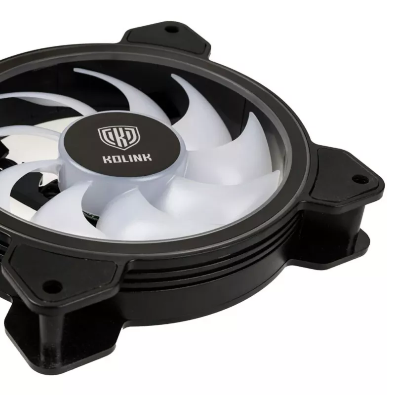 Ventilador Kolink Umbra HDB ARGB LED PWM 120mm - Negro/Blanco