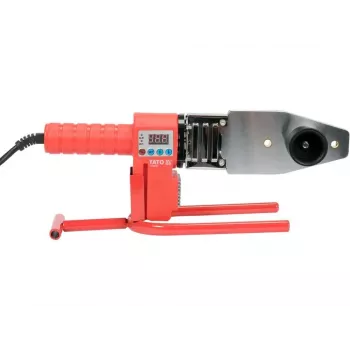Yato YT-82251 Soldador de plástico 800 W con regulación digital de temperatura LCD, 100-550°C, caudal de aire 120-250 L/min, incluye boquillas y varillas de soldadura